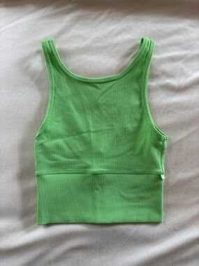 lululemon athletica Neon Green Ribbed Tank Top